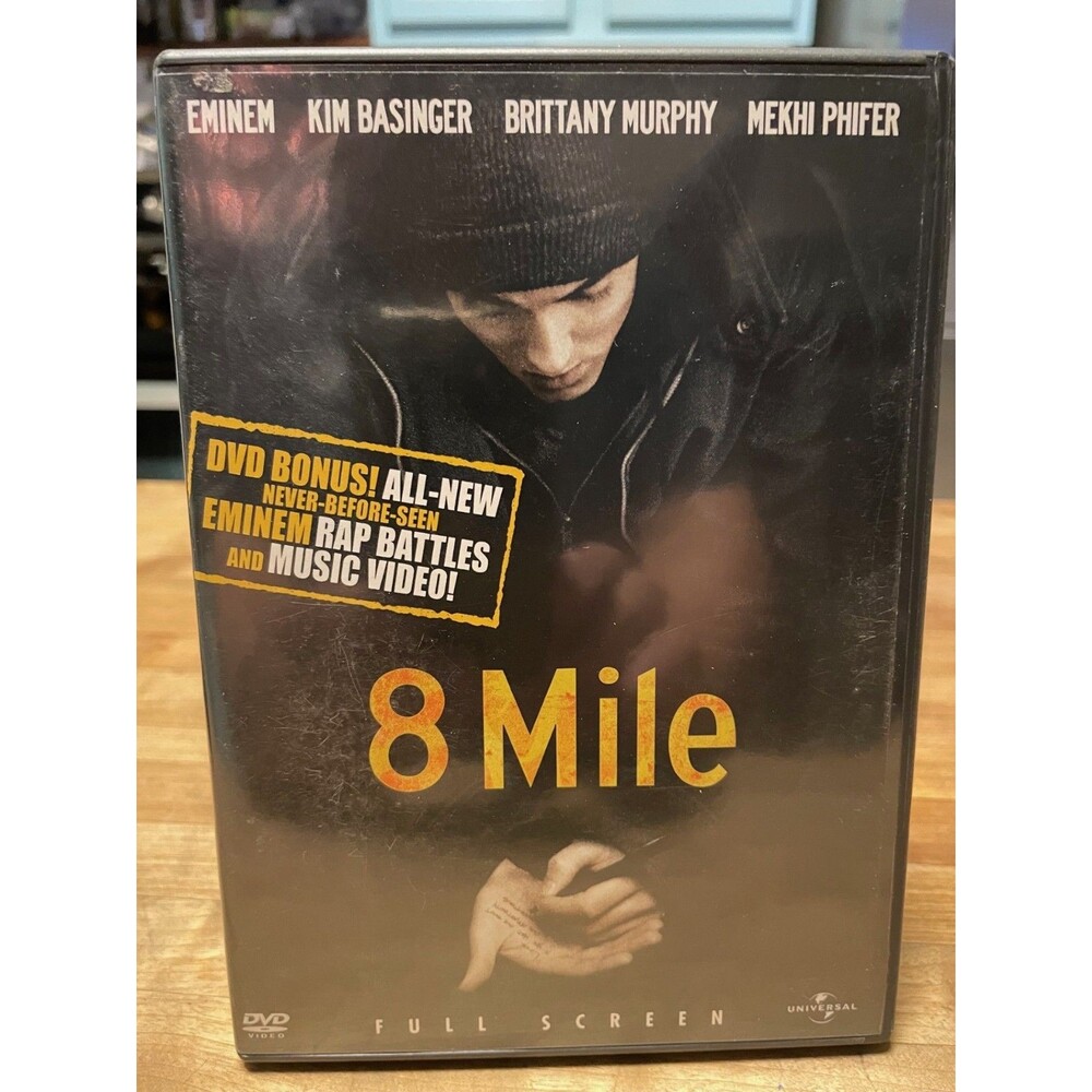 8 Mile (DVD, 2003, Full Frame with Bonus Materials and music